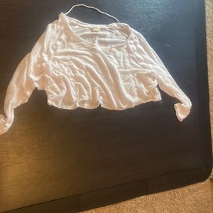 FREE PEOPLE FLOWY CROPPED TEE